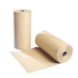 Csomagolópapír tekercs, középfinom, világosbarna, 30 kg/tekercs, 100 cm széles Leszakítóhenger Bluering