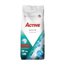 Mosópor 10 kg (130 mosás) zsákos fehér ruhákhoz Active White Mosóporok Egyéb