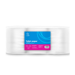 Toalettpapír 2 rétegű közületi átmérő: 19 cm 100 % cellulóz 180 m/tekercs 12 tekercs/csomag Bluering®_hófehér Toalettpapírok Bluering