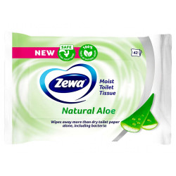 Toalettpapír nedves 42 lap/csomag Zewa Aloe Vera Toalettpapírok Zewa