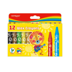 Zsírkréta készlet 14x100mm 12 db/bliszter Keyroad Wax Crayon vegyes színek Kréta Keyroad