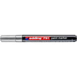 Lakkmarker 1-2mm, kerek Edding 791 ezüst Lakkmarker EDDING