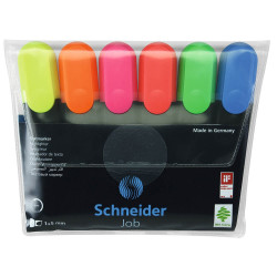 Szövegkiemelő készlet 1-5mm, Schneider Job 150. 6 klf. szín Szövegkiemelő Schneider