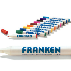 Táblamarker készlet, 2-6mm, kerek, antibakteriális,10-es klt Franken Táblamarker Franken