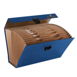 Irattartó -. harmonikatáska, karton, 250 x 362 x 124 mm.,19 rekeszes, Fellowes® Bankers Box Handifile, kék Irattáska Fellowes