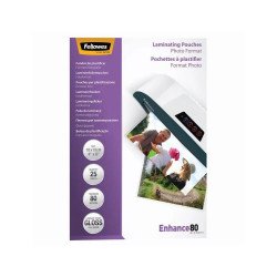 Lamináló fólia, 100x150mm, 80 mikron, fényes, 25 db/doboz, Fellowes® Kötészeti kellék Fellowes