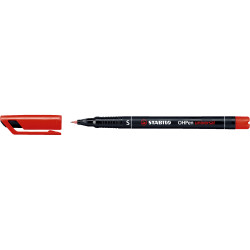 Alkoholos marker 0,4mm, STABILO OHPen S piros Permanent marker Stabilo
