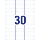 Etikett címke, 70 x29,7mm, univerzális, 30 címke/ív, 100 ív/doboz, Avery fehér