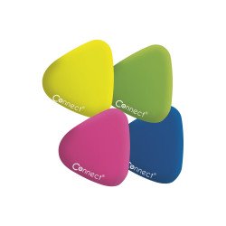Radír Connect háromszögletű 24 db/kínáló doboz színes (sárga, zöld, rózsa, kék) Radír Connect