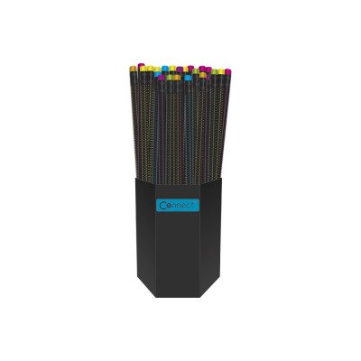 Grafitceruza HB, fekete testű, színes radírral, Connect 72 db/csomag, Grafitceruza HB, fekete testű, színes radírral, Connect 72 db/csomag,