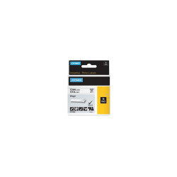 Feliratozógép szalag Dymo S0718600/18444 12mmx5,5m, ORIGINAL, fekete/fehér Nyomtató és feliratozó gép, kellékek Dymo