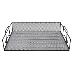 Fémhálós irattálca 1 szintes lapos Bluering® fekete Fémhálós család Bluering