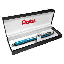 Rollertoll 0,35mm, fém skyblue test, Pentel Energel BL407S-A, írásszín kék Rollertoll PENTEL