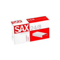 Tűzőkapocs, 24/8, réz, Sax Kapocs és adagoló Sax