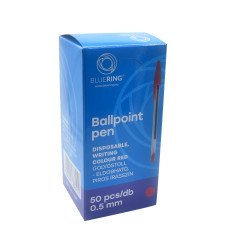 Golyóstoll eldobható kupakos Bluering®, írásszín piros Golyóstoll Bluering