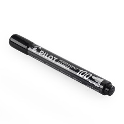 Alkoholos marker M 1mm, kerek hegyű,   Pilot 100 fekete Permanent marker Pilot