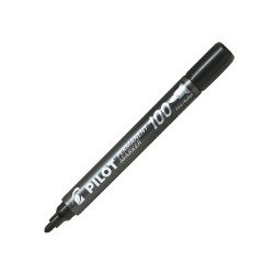 Alkoholos marker 1mm, kerek hegyű, Pilot 100 fekete Permanent marker Pilot