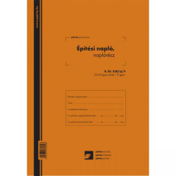 Építési napló 25x3lapos +9 db 3lapos garnitúra B.ÉTI.820/V Nyilvántartás Nyomell