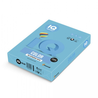 Másolópapír, színes, A4, 80g. IQ AB48 500ív/csomag, intenzív vízkék Másolópapír, színes, A4, 80g. IQ AB48 500ív/csomag, intenzív vízkék