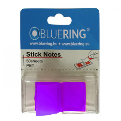 Jelölőcímke 25x45mm, 50lap, műanyag Bluering®, lila Jelölőcímke Bluering