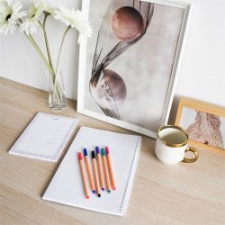 Rostirón, tűfilc vízbázisú készlet, 0,4mm, hatszögletű Bluering® 6 klf. szín Tűfilc Bluering