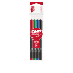 Alkoholos marker készlet, F, OHP Ico, 4 klf.szín Permanent marker Ico