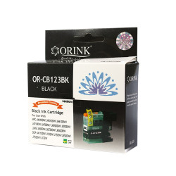 Brother LC123 tintapatron black ORINK Tintapatron kompatibilis Orink