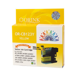 Brother LC123 tintapatron yellow ORINK Tintapatron kompatibilis Orink