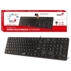 Billentyűzet vezetékes SlimStar 126 Genius fekete Billentyűzet Genius
