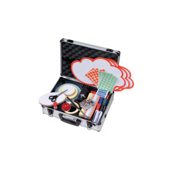 Moderációs bőrönd vizuálkommunikációs kiegészítő készlettel, utazáshoz  aluminium UMMK Franken Prezentációs kellékek Franken