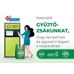 Ingvállas gyűjtőzsák 60x100cm, visszaváltható pet palackok, alu dobozok és üvegekhez 3 zsák/csomag Zacskó, tasak, táska Egyéb