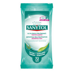 Felületfertőtlenítő kendő 72 lap/csomag Sanytol Fertőtlenítő tisztítószer és adalék Sanytol
