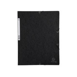 Gumis mappa karton prespán A/4 Exacompta fekete Gumis mappa Exacompta