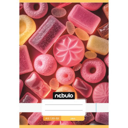 Füzet, A5, sima, 20-32, Cuki minták, 16 db/csomag Nebulo Iskolai füzet Nebulo