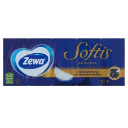 Papírzsebkendő 4 rétegű 10 x 9 db/csomag Zewa Softis illatmentes Papírzsebkendők Zewa