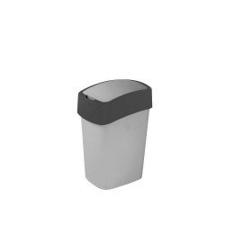 Szemetes kuka billenő fedéllel műanyag 10 literes Curver ezüst/grafit Papírkosár, szemetes Curver