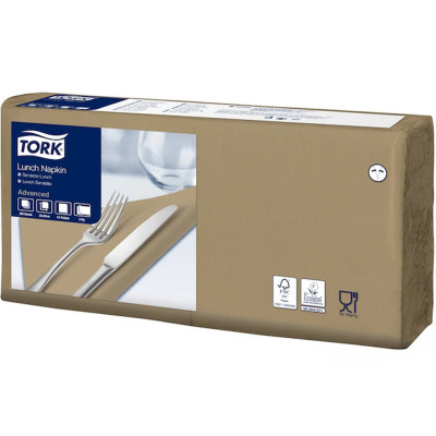 Szalvéta 2 rétegű 1/4 hajtású 32,8 x 32,5 cm 200 lap/csomag Advanced Lunch Tork_477202 keksz