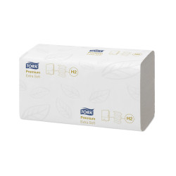 Kéztörlő 2 rétegű Interfold hajtogatású 100 lap/csomag 21 cs/karton Extra Soft Xpress® Multifold H2 Tork_100297 fehér Papírtörlők TORK