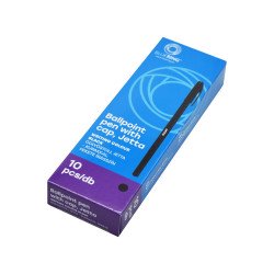 Golyóstoll 0,7mm eldobható, hatszögletű test kupakos Bluering® Jetta, írásszín fekete Golyóstoll Bluering