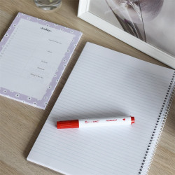 Alkoholos marker 1-4mm, vágott végű Bluering® piros