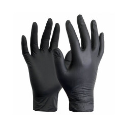 Gumikesztyű nitril púdermentes M 100 db/doboz fekete_Guarder® Gumikesztyű Egyéb