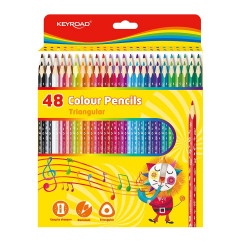 Színes ceruza készlet 18 cm háromszögletű Keyroad 48 klf. szín Színesceruza Keyroad