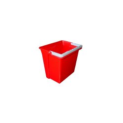 Vödör 6 literes műanyag szögletes Ecofix piros Vödrök, lapátok Ecofix