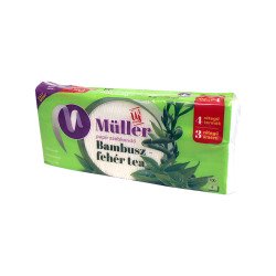 Papírzsebkendő 4 rétegű 100 db/csomag Bambusz - fehér tea illatú Müller Papírzsebkendők Müller