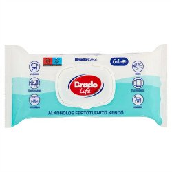Nedves törlőkendő fertőtlenítő hatással 64 lap/csomag Bradolife Nedves törlőkendők Bradochem
