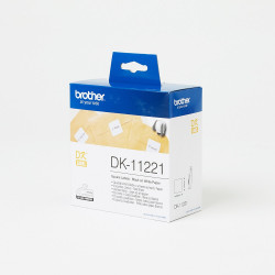 Brother DK11221 etikett 23x23mm 1000 db etikett/doboz fekete/fehér Nyomtató és feliratozó gép, kellékek Brother