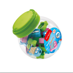 Hegyező 1 lyukú 72 db/display Keyroad Funnyfish vegyes színek Hegyező Keyroad