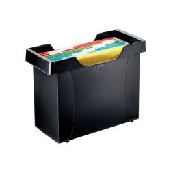 Függőmappa tároló, műanyag 5 db függőmappával Leitz Plus fekete Függőmappa Leitz