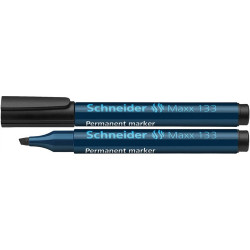 Alkoholos marker 1-4mm, vágott végű Schneider Maxx 133 fekete Permanent marker Schneider