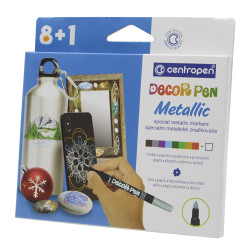 Dekormarker 1,5mm, Centropen 2737 8+1-es készlet, metál Dekormarker Centropen